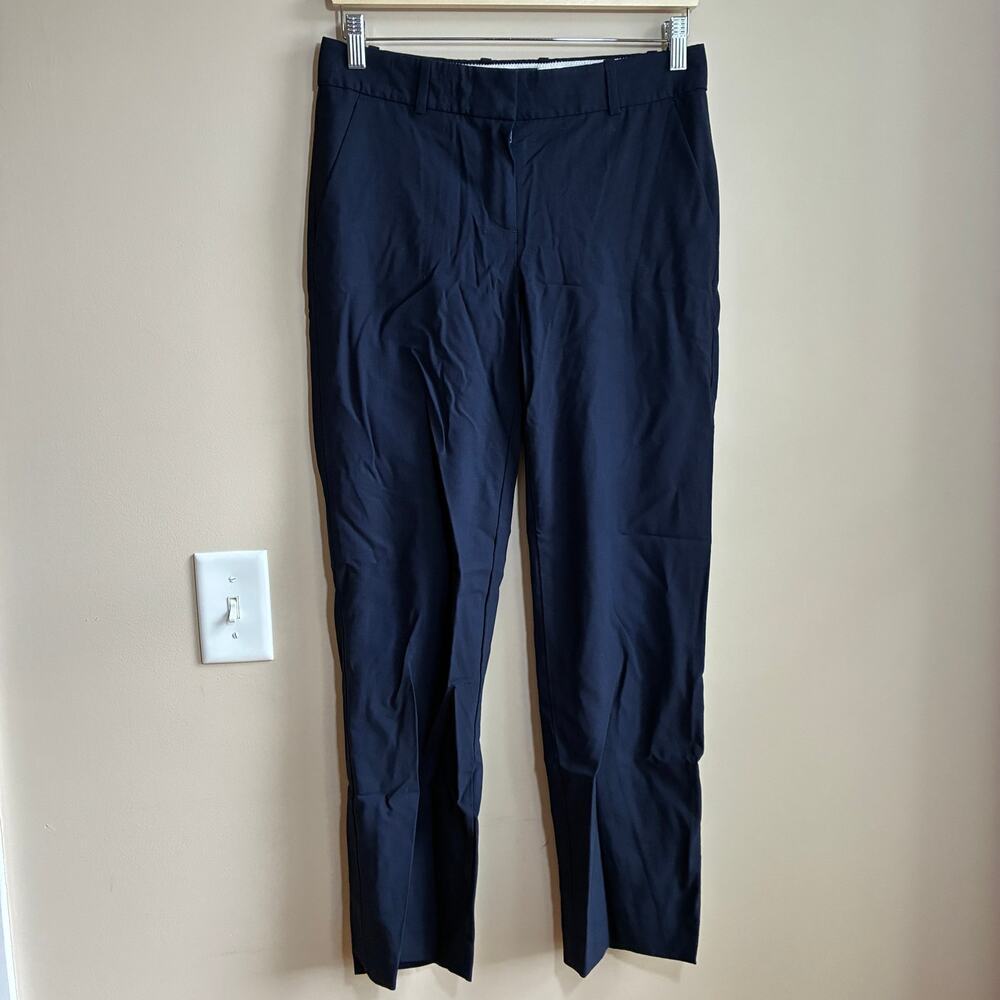 J.Crew Tollegno 1900 italian fabric favorite fit navy pants women's 2 96% wool